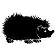 Hedgehog with an apple - ambiance-sticker.com